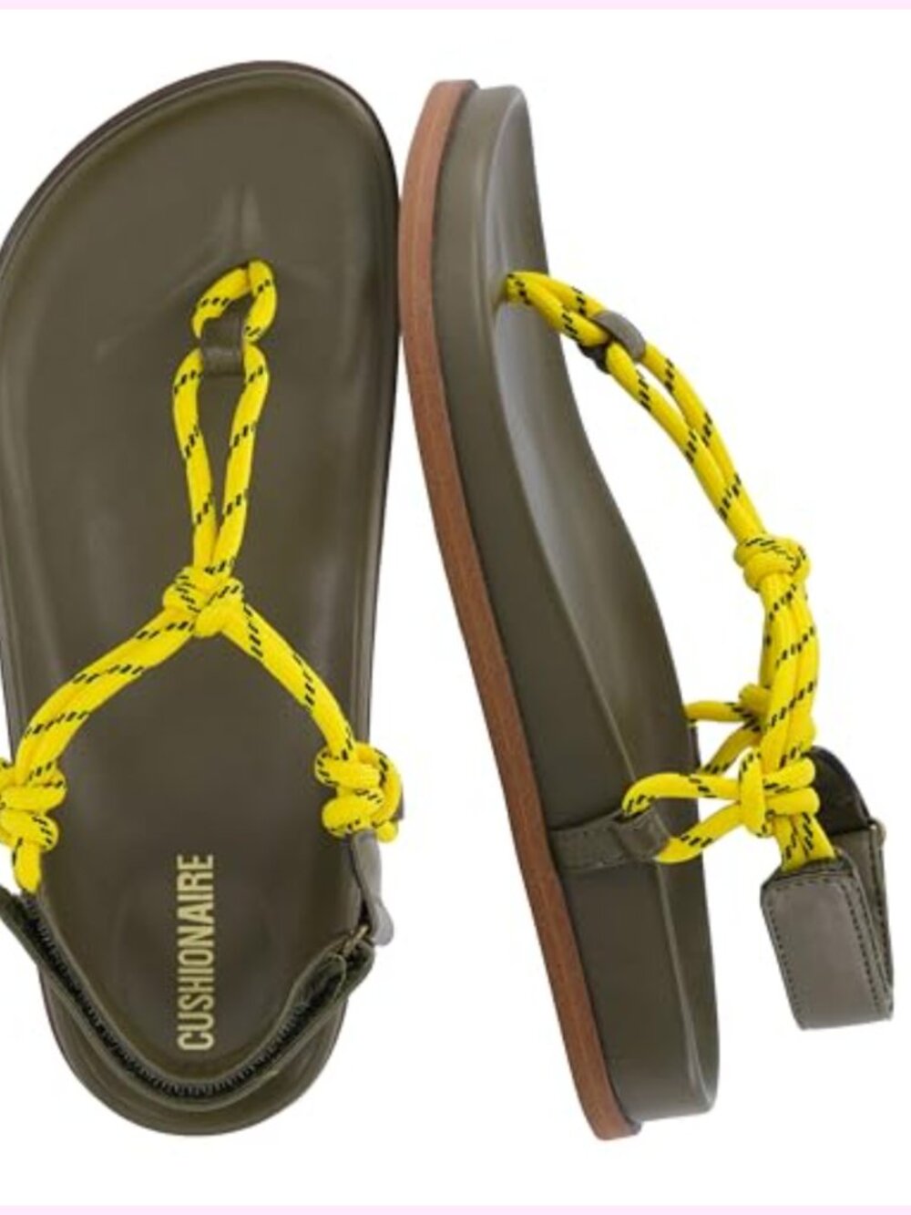 Cushioned Flat Thong Sandals with Adjustable Ankle Strap